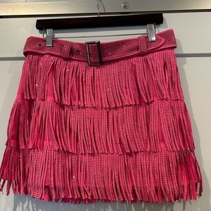 *NEW* NYLON APPAREL Sparkly Fringe Mini Skirt